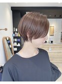 前髪長め大人ショートボブ20代30代40代/レイヤーカット/六本松