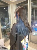 【耳掛けスタイル好き必見！】ブルーインナー♪