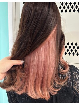 マティーナ ヘアー 池袋(Matina hair) 【インナーカラー×コーラルピンク】20代30代40代