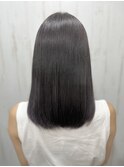 【髪質改善艶カラー】ミディアム黒髪ディープラベンダー10代20代