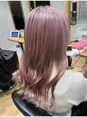 ペールピンクカラー/ハイトーン/ケアブリーチ【佐藤彩音】