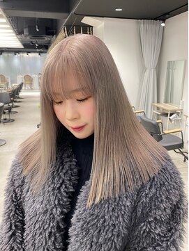 ゼスト 八王子店(ZEST) ダブルカラー/ハイトーン/グレージュ/ベージュカラー/永尾しおり