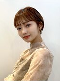 大人ショートボブ丸みショートカットマッシュショート前髪あり