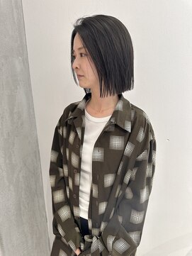 ヨーク(YOKE) YOKE 切りっぱなしボブぱつっとボブ髪質改善オリーブグレージュ