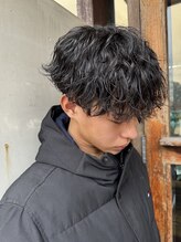 【癖毛でお悩みの方も◎】マッシュ×波巻きスパイラルパーマ（メンズ/メンズカット/メンズパーマ/高松/）