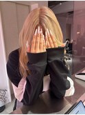 ブロンドベージュ/ベージュ/小顔カット