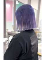 シャルティア 岩国(SHALLTIA)&nbsp;ペールパープルカラー/ハイトーン/個性的/派手髪/切りっぱなし
