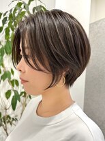 ガーデンタチカワネクスト(garden tachikawa next)&nbsp;大人上品コントラストハイライト丸みショート白髪ぼかし立体感