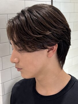 オーシャントーキョー 仙台(OCEAN TOKYO) ニュアンスパーマショートウルフツーブロックセンターパート