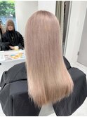 くびれヘアアプリコットオレンジハイライトカラーくすみベージュ