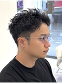 MEN’S HAIR/サーフカール/刈り上げセンターパート/藤沢
