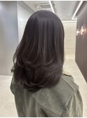 横浜髪質改善透明感グレージュミディアムハイレイヤー