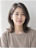 【HEY 松本】大人レイヤーミディアム×白髪ぼかしハイライト