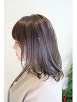 フーヘアーリビング(Fuu Hair Living)&nbsp;カーキアッシュ透け感レイヤー