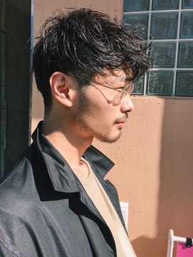 フロート 小阪店(float) ハンサムショート_厚めバング,ローライト,デザインカラー