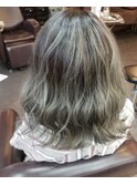 グレージュ×バレイヤージュ