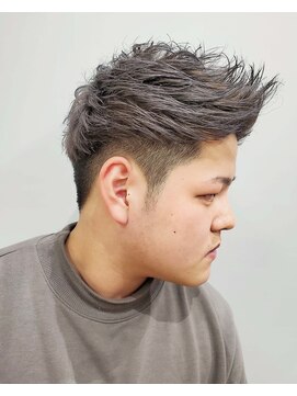エイム ヘアメイク 横川店(eim HAIR MAKE) ジェットモヒカン×ダークグレー