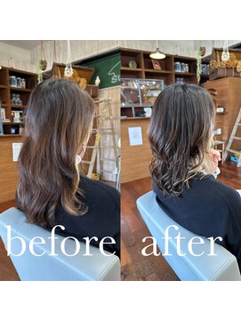 スミカ(sumica) #くびれミディ #コテ巻き #インナーカラー