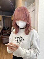 アジールヘア 赤羽駅南口店(agir hair)&nbsp;ピンカラーピンクベージュホワイトピンク顔周りレイヤー韓国ヘア