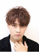 アップバング マッシュ メンズヘア メンズ 眉毛 カラー パーマ