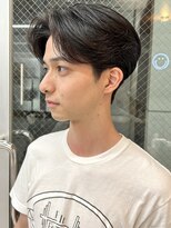 メンズ/センターパート/ニュアンスパーマ/シースルーマッシュ