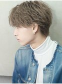 韓国風リバース無造作ヘア