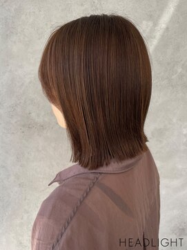 グラ デザイン アンド ヘアー 四条大宮店(GRAS DESIGN & HAIR by HEADLIGHT) 切りっぱなしミディアム×チョコレートカラー