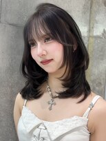 ロンドメリア 天神大名店(Lond Melia)&nbsp;小顔に見せるミディアムヘア/韓国ヘア/暗めカラー