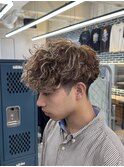 スペインカール/外国人風ハイライト/メンズパーマ/ハイライト