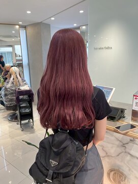 ガリカ 横浜(Gallica) くすみモーブピンクカラー×柔らかウェーブロング