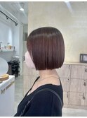 ミディアムヘア暗めカラーグランマッシュデザインカラー《用賀》