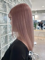 サンクプロジェクト(cinq PROJECT)&nbsp;ピンクグレーベージュアッシュブラウンミディアムハッシュカット