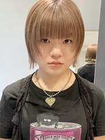 ラミエバイメルト 下北沢(lamie by melt) レイヤーボブ 顔周りカット ケアブリーチ ハイトーン ベージュ