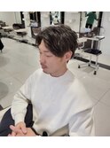 センターパート、パーマスタイル