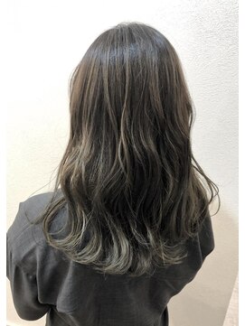 セブンルックス モカ 宇都宮鶴田店(7LOOKS mocha) ナチュラルバレイヤージュ×オリーブベージュ