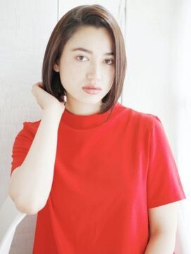 ヘアメイク ナル(hair make nalu) かきあげバングのワンカールボブ