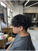 波巻きスパイラルパーマ　メンズパーマ　シャドウパーマ