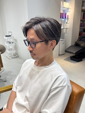 ネイロ 錦糸町(NeiRo) ハイライトマッシュパーマウルフアッシュブラックmen'shair