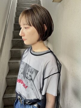 ミニ(mini) オリーブグレージュ×ショートbob