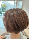 《HAIRZ 》藤井☆60代白髪ぼかしグラボブラベンダーブラウン