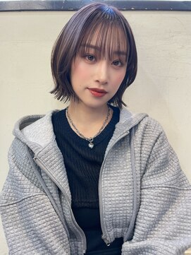 トルネード(TORNADO) フェイスレイヤーボブ 透明感カラー 切りっぱなしベージュt213