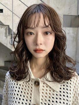 メゾンアクア 表参道(Maison ACQUA) ＋ウェーブミディアム似合わせカットメルティーカラーボブパーマ