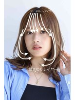 ニーズ バイ ワンコンセプト(Needs by ONE CONCEPT) 丸型/シースルーバング/レイヤー/韓国ヘア/シアーベージュ