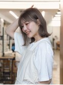小顔大人ボブ暗めカラーミディアムデザインカラー