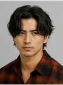 Hale刈り上げセンターパートフェザーパーマニュアンスパーマ原宿