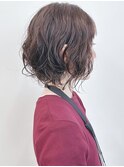 *カジュアルボブおしゃれパーマニュアンスボブカーリーボブ30代