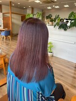 ヘアーブランドジン ティアラ(HAIR BRAND Jin Tiara)&nbsp;Tiara松山　#白髪ぼかし　#レッドブラウン　#艶カラー