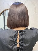 大人可愛いツヤ髪ナチュラルぱつっとボブ小顔補正