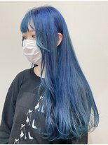 リノショアーズ 日本大通り店(RINOSHORES)&nbsp;大人可愛い韓国風ロングヘアオーシャンブルーストレートmaaya