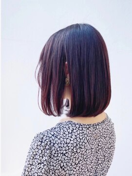 カーサインフィニテイ Hair Design caRsa INFINITY ミディアムボブ　ラベンダーピンクベージュ